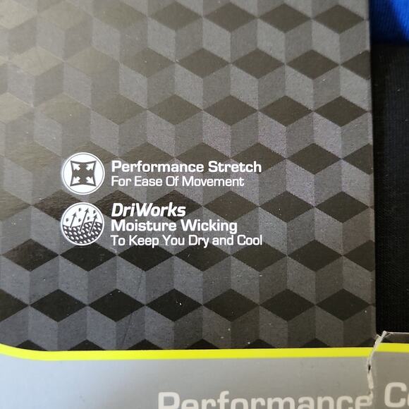 Athletic Works Mens 3 Pack Crew Tees Size 2XL Black, Blue, Gray Moisture Wicking - Picture 4 of 7